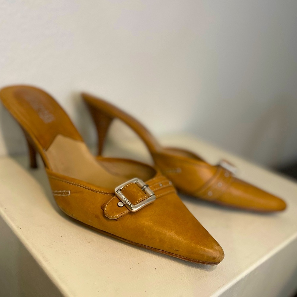 Michael Kors Westchester Buckle Mule Heels